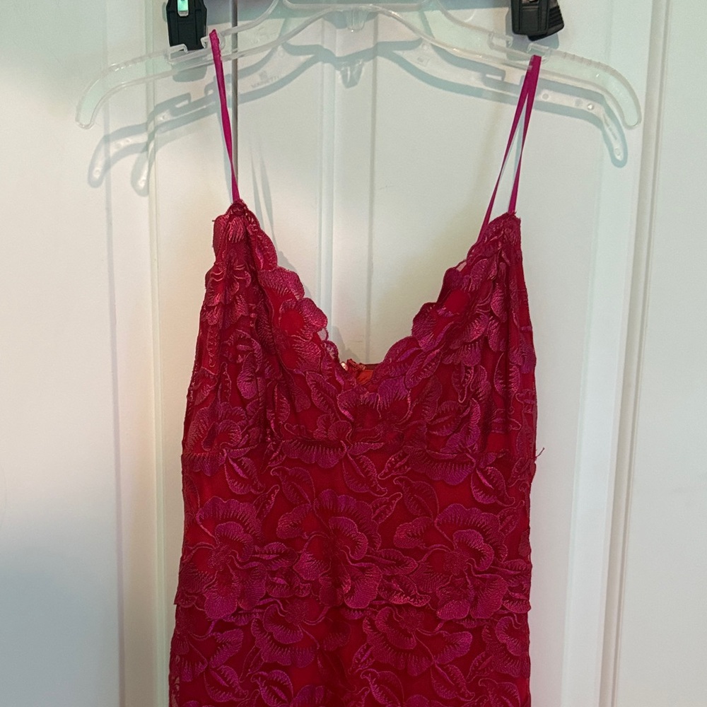 Guess Women’s Lace Cami Slip Dress - Redish pink